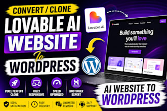 convert lovable ai website to wordpress clone lovable ai design hostinger expert