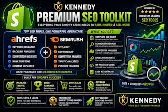 deliver a full shopifyseo toolkit using premium tools
