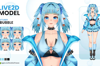 design and rig pro live2d vtuber model for vtube studio