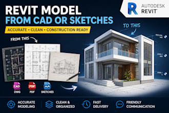 create a 3d revit model from cad or hand sketches