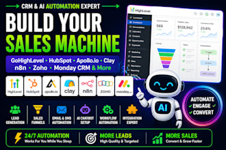 gohighlevel clay hubspot n8n zoho apollo io monday crm ai chatbot automation