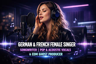 be professional german french female singer vocalist songwriter pop edm schlager