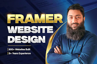 design a modern framer website or framer landing page