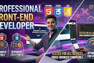 be your expert front end web developer