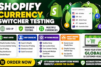 do shopify sandbox testing with shopify currency switcher for geo ip coding