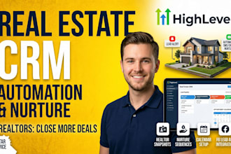 setup real estate gohighlevel crm and automated lead nurture
