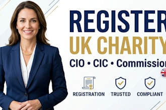 file 501c3 nonprofit registration bylaws UK charity cio, cics tax exempt setup