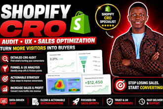 do shopify cro audit, shopify audit and shopify conversion rate optimization