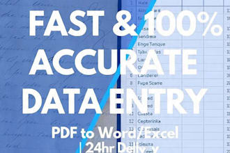 pdf to word typing and data entry