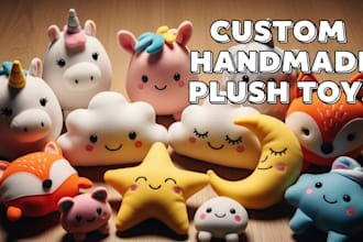 design and make chibi plushie kawaii plushies custom handmade plush soft toy