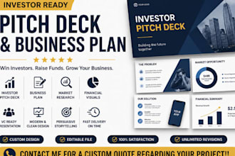 investor pitch deck, fundraising, venture capital, market research,business plan
