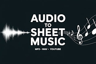 convert audio or mp3 into sheet music or score