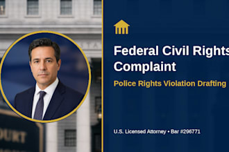 draft a federal complaint against a police right violation