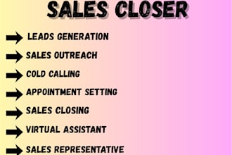 be your high ticket sales closer sales rep sales agent b2b sales leads