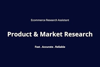 do product and market research for ecommerce