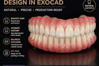 design realistic full dentures in exocad