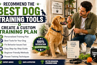 recommend the best dog training tools and create a custom training plan
