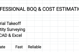 do construction cost estimation, boq and material takeoff