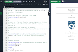 typeset your research paper, thesis, or report in latex