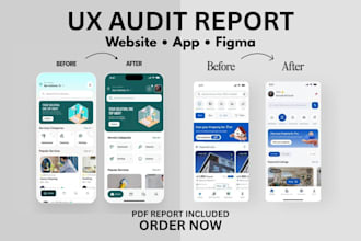 do UX audit report for website or app
