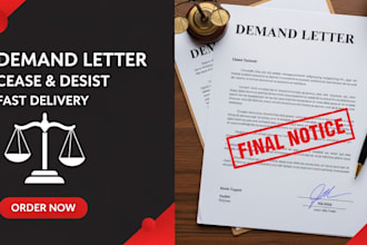 draft UK or US powerful legal demand letter or cease and desist notice