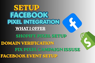 fix facebook meta pixel, setup fb event tracking and shopify pixel integration