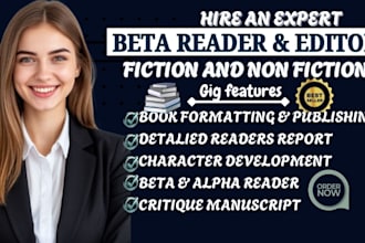 beta read, critique, and provide feedback on your writing