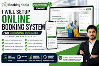 setup online booking system for cleaning business using bookingkoala