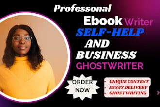 ghostwrite an engaging and well researched non fiction ebook for you