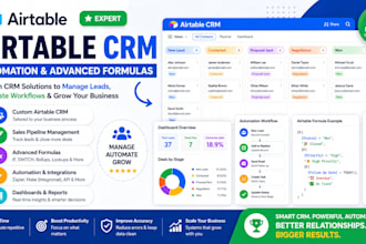 build airtable CRM with automation and advanced formulas