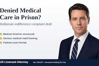 prepare a complaint for denial of medical care in prison