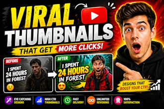 design eye catching youtube thumbnails for shorts and videos