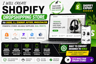 create shopify dropshipping store via dsers cjdropshipping wholesale2b zendrop