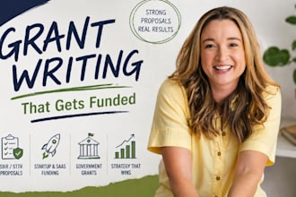 small business grant writing, startup saas funding proposal, sbir grant writer