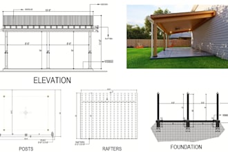 provide you fence, deck, pergola, porch or patio permit drawings