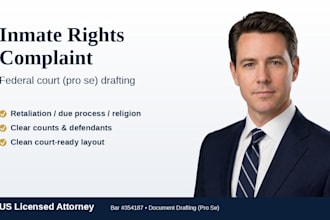 draft an inmate rights violation complaint for federal court