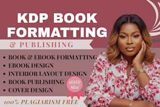 do book formatting for amazon kdp, interior book design and paperback formatting