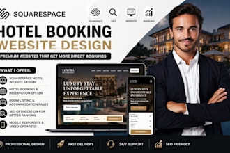 design squarespace hotel website hotel booking website vacation rental website