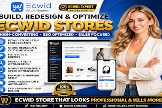 setup ecwid website redesign fix ecwid commerce store and ecwid product seo