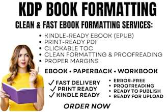 ebook formatting kindle paperback workbook formatting for amazon kdp debut novel