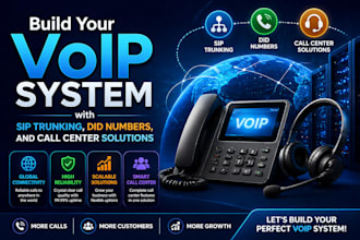 build your voip system with sip trunking, did numbers, and call center solutions