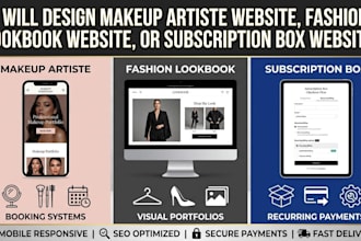 makeup artiste website fashion lookbook website subscription box website