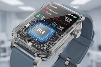 design medical wearable and smartwatch pcb with ble for body monitoring