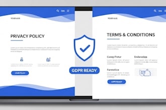 draft US or UK gdpr privacy policy, terms and condition and legal website pages