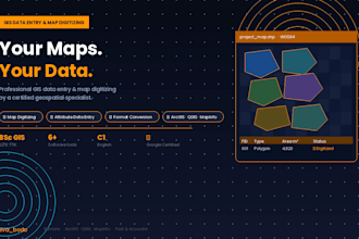 do gis data entry, map digitizing and geospatial data management