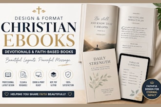 professionally design and format christian ebooks devotionals faith based book