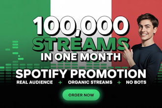spotify music promotion in italy to real organic listeners