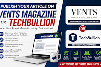 publish article on vents magazine or techbullion