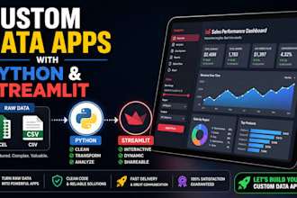 do python data analysis and build interactive streamlit dashboards
