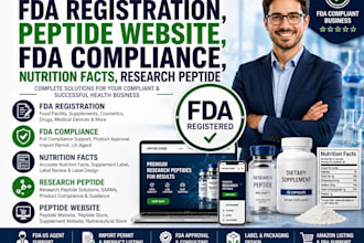 fda registration peptide website fda compliance nutrition facts research peptide